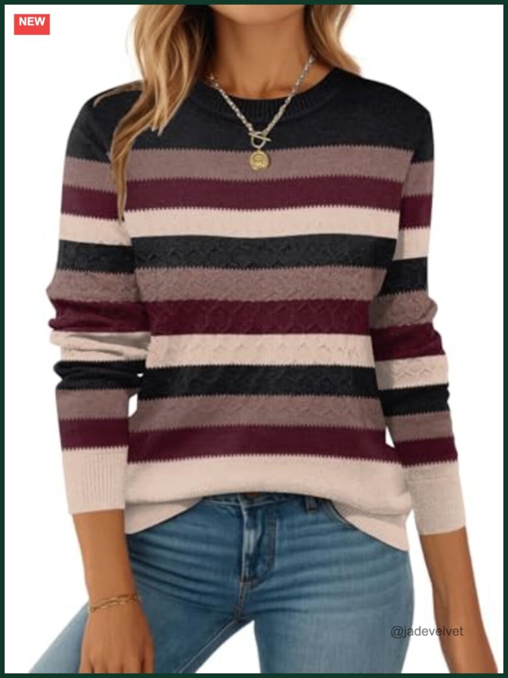 Zeagoo Women's Long Sleeve Ribbed Knit Crew Neck Pullover Sweater